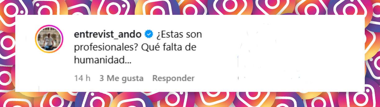 Comentario de una persona reaccionando al video difundido | Fuente: Instagram/eltiempo