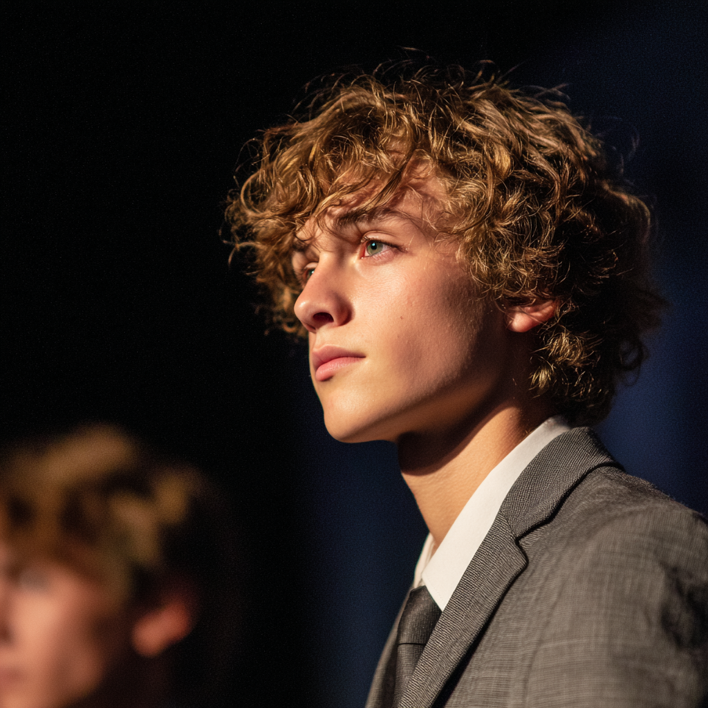 Vista lateral de un adolescente | Fuente: Midjourney