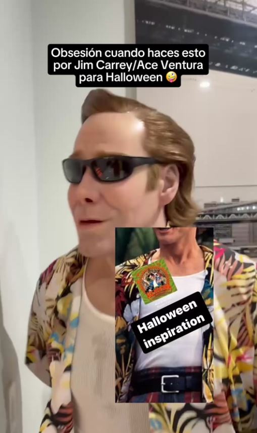 Romeo Santos disfrazado de Jim Carrey en "Ace Ventura" | Fuente: Instagram/thalia