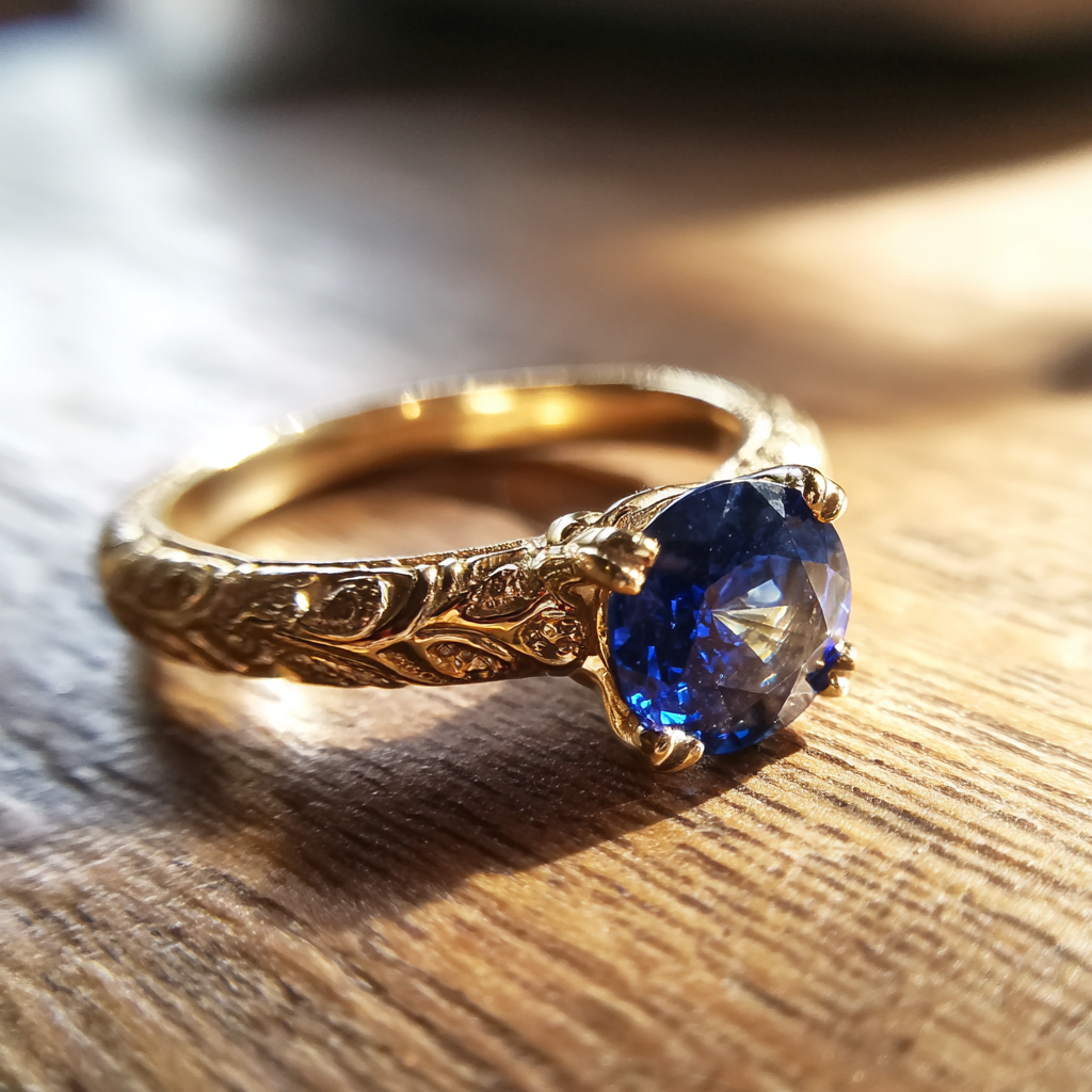 Un anillo sobre una mesa | Fuente: Midjourney