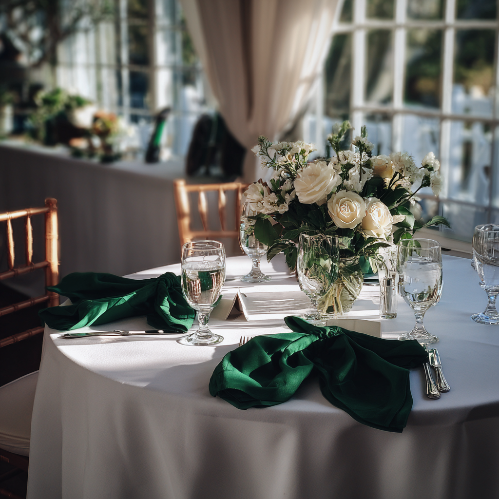Asientos vacíos en un banquete de boda | Fuente: Midjourney