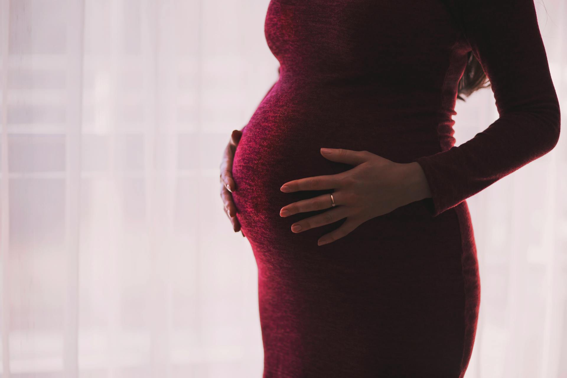Primer plano de una mujer embarazada sujetando su barriguita | Fuente: Pexels