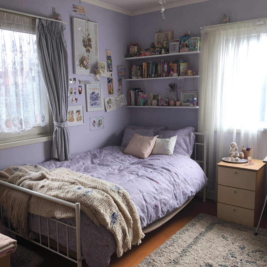El interior del dormitorio de una adolescente | Fuente: Midjourney