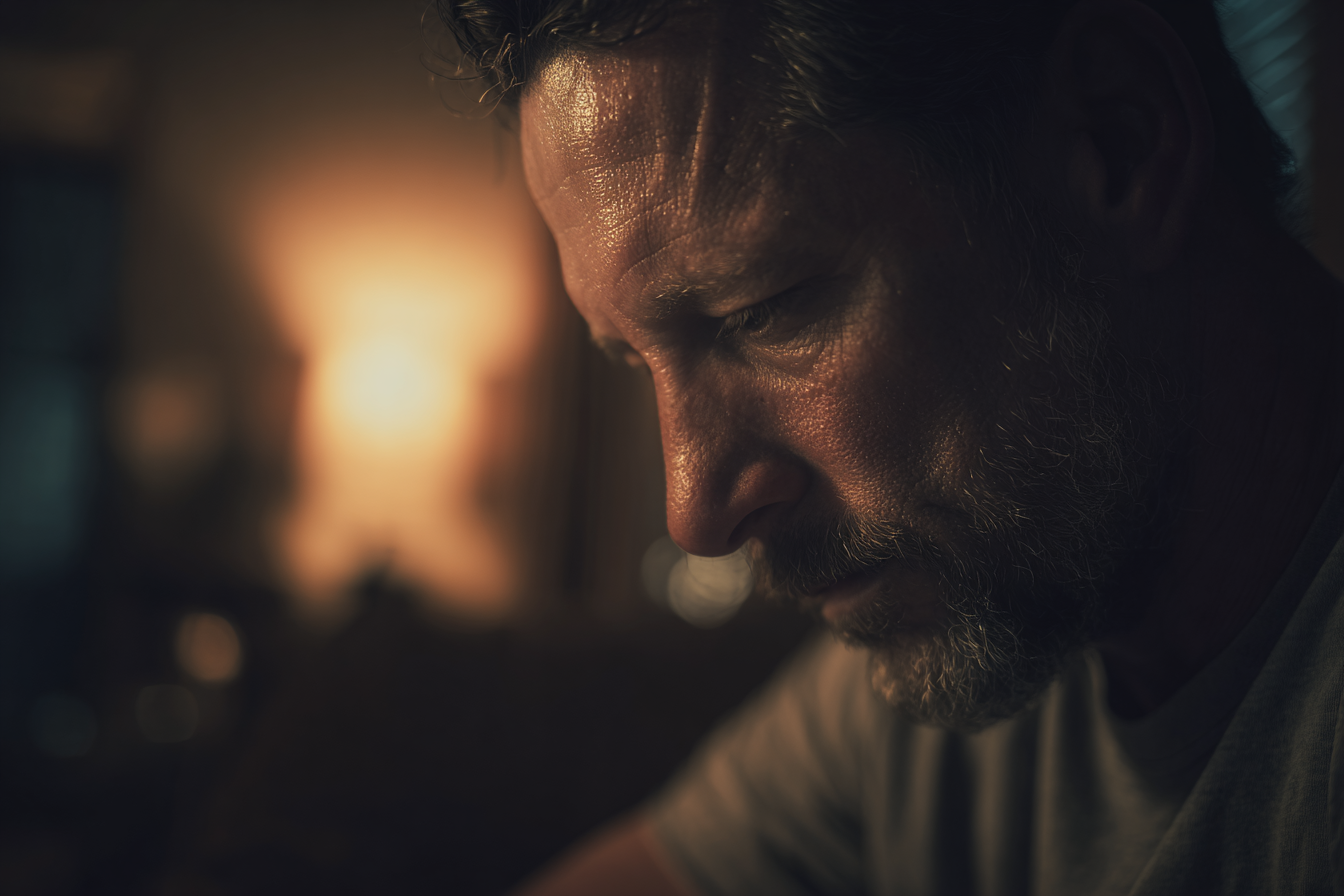 Un hombre sentado en un salón | Fuente: Midjourney