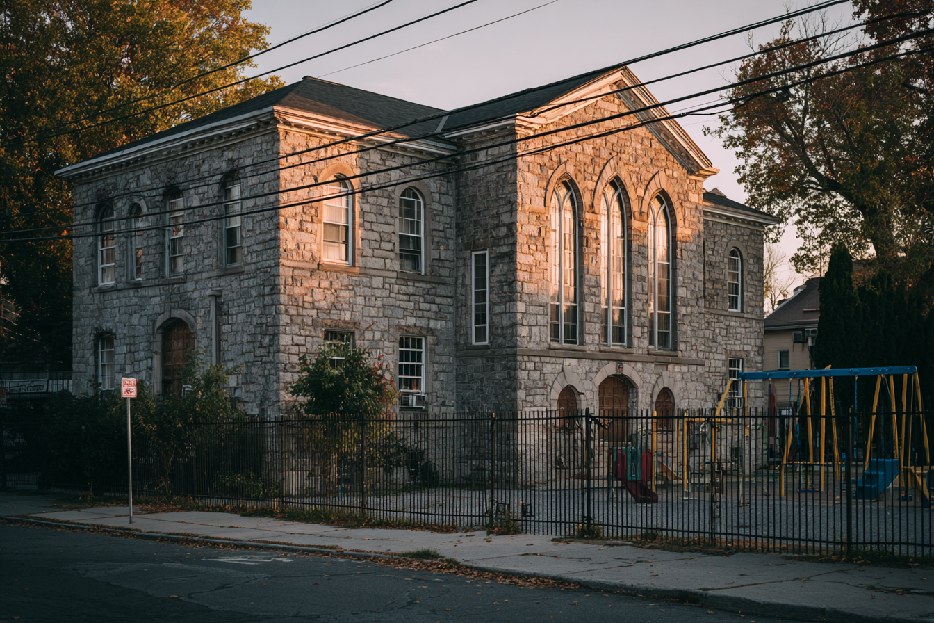 Un edificio de piedra | Fuente: Midjourney