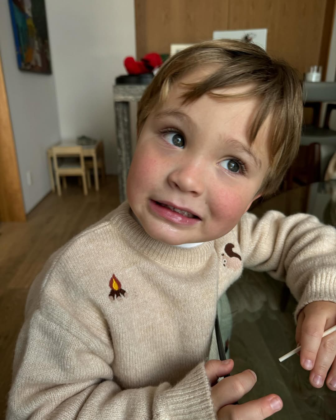 Emiliano en una serie de imágenes compartidas por Anahí para celebrar su cumpleaños número 4 | Fuente: Instagram/anahi