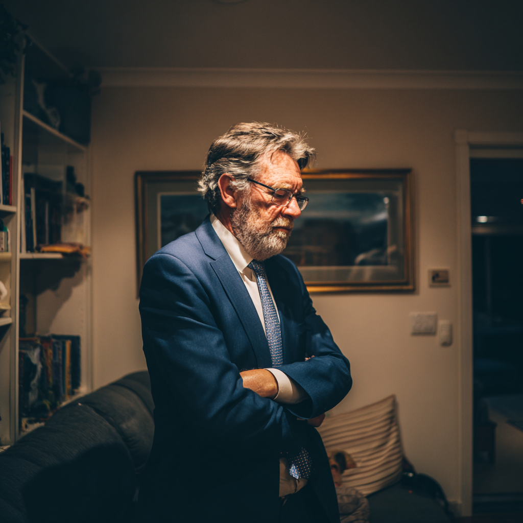 Un anciano con traje | Fuente: Midjourney
