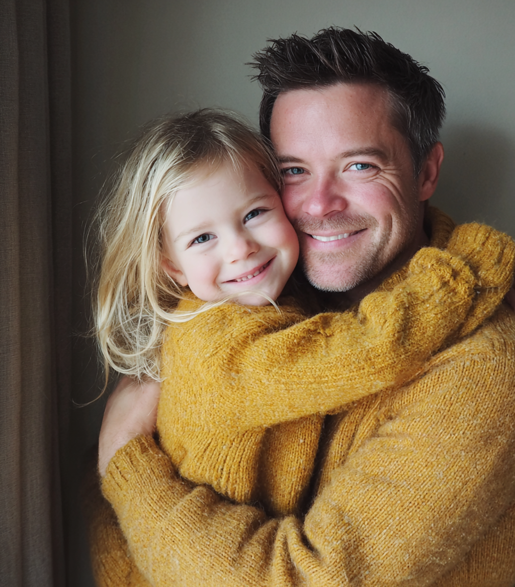 Un sonriente dúo de padre e hija | Fuente: Midjourney