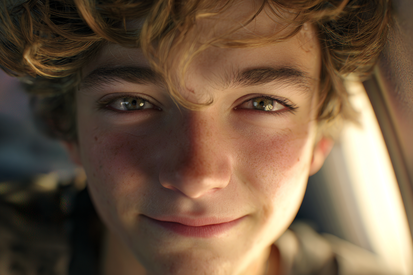 Primer plano de la cara de un adolescente | Fuente: Midjourney