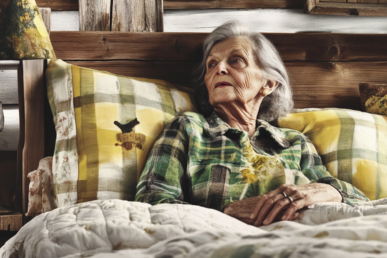 Una mujer acostada en la cama | Fuente: Midjourney