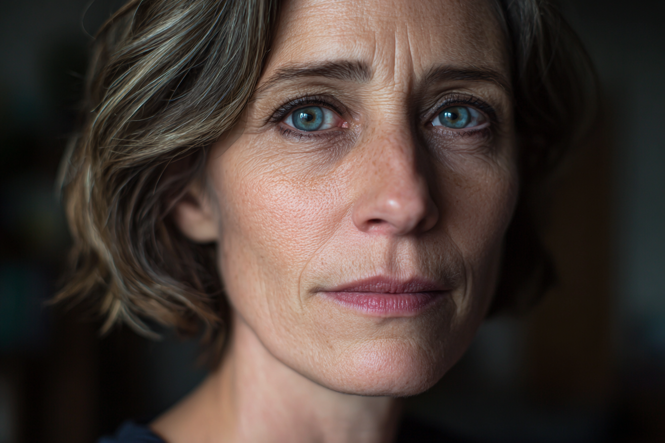 Una mujer mirando al frente | Fuente: Midjourney