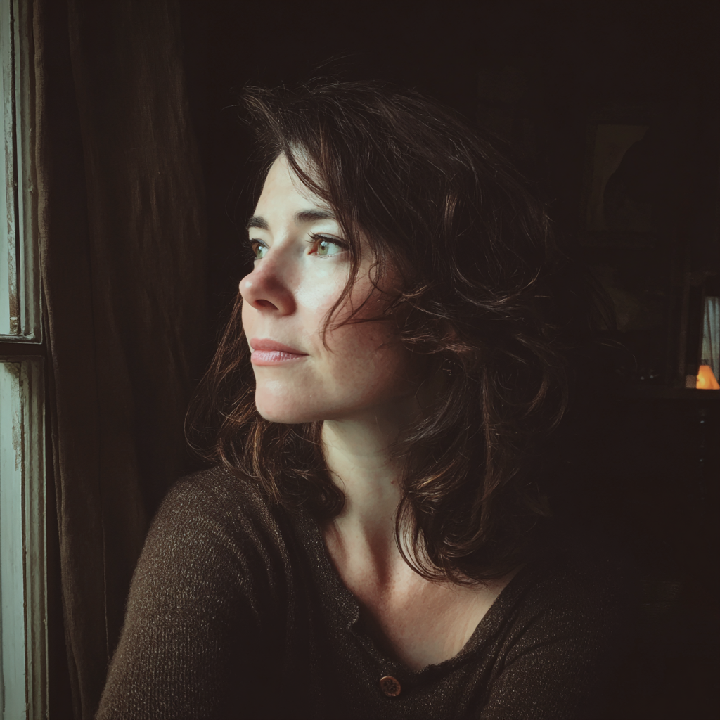 Una mujer mirando por una ventana | Fuente: Midjourney