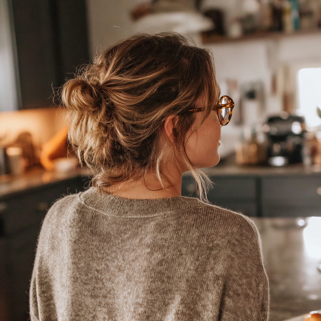 Una mujer de pie en una cocina | Fuente: Midjourney