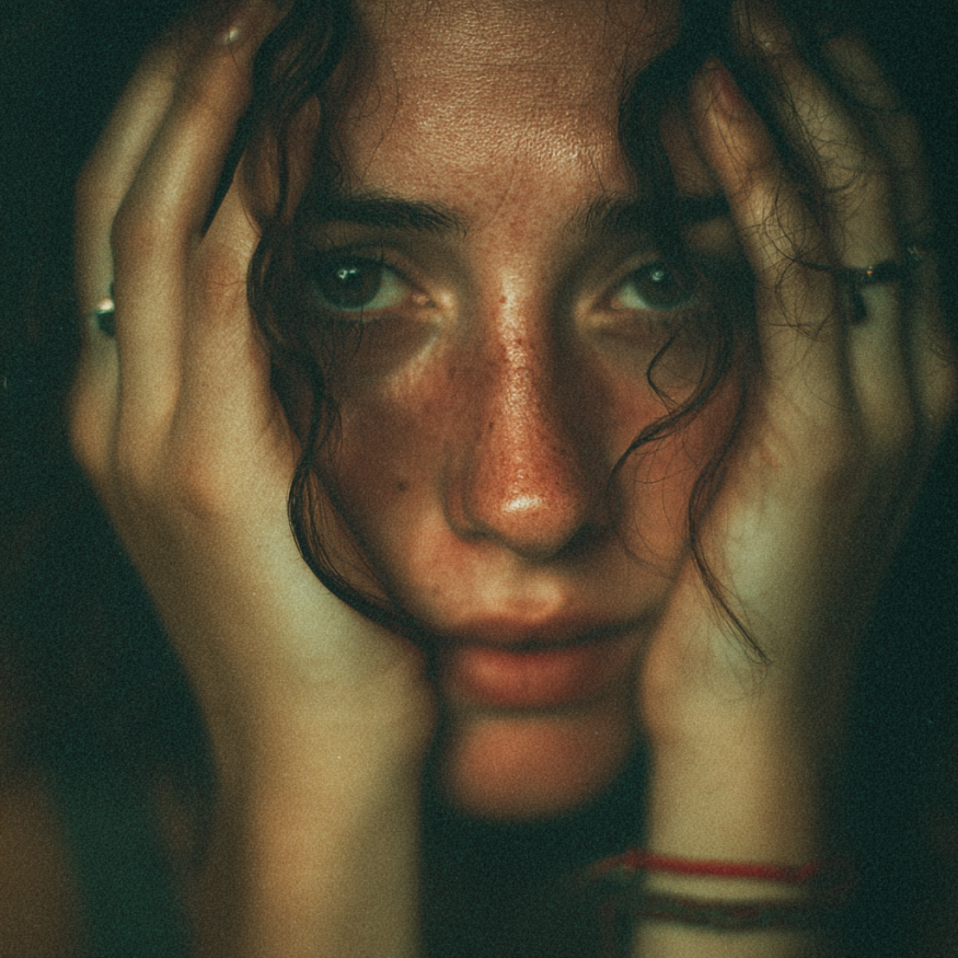 Una mujer que parece estresada | Fuente: Midjourney