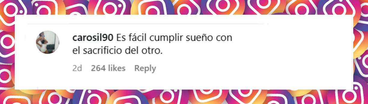 Comentario de una usuaria | Fuente: Instagram/camioficial94