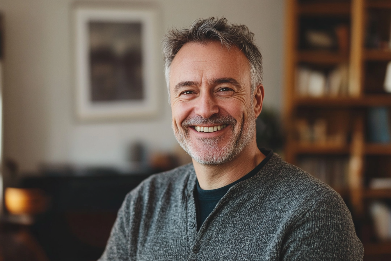 Un hombre feliz | Fuente: Midjourney