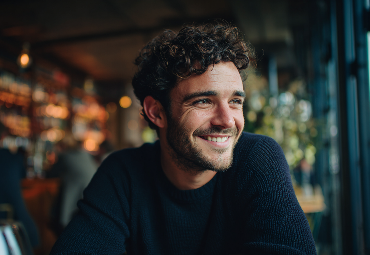 Un hombre sonriendo | Fuente: Midjourney