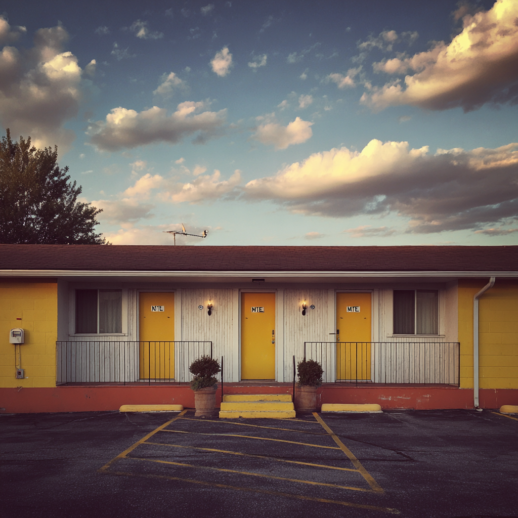 El exterior de un motel | Fuente: Midjourney