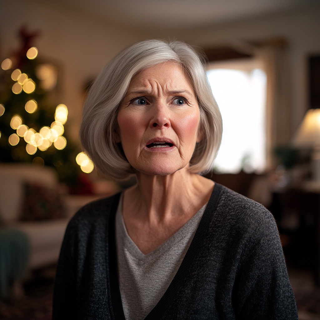 Una mujer mayor sorprendida y disgustada | Fuente: Midjourney