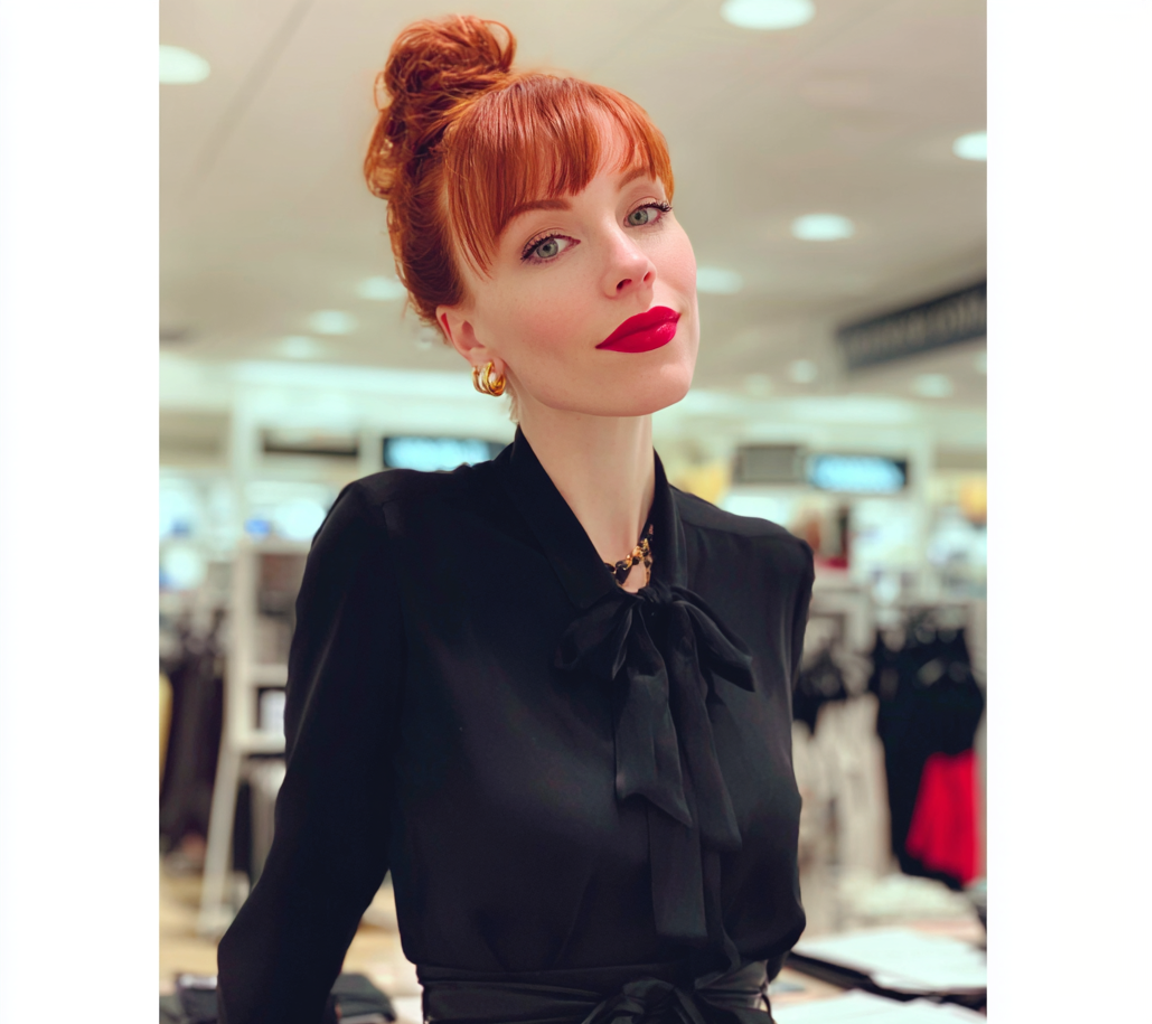 Una mujer engreída en unos grandes almacenes | Fuente: Midjourney