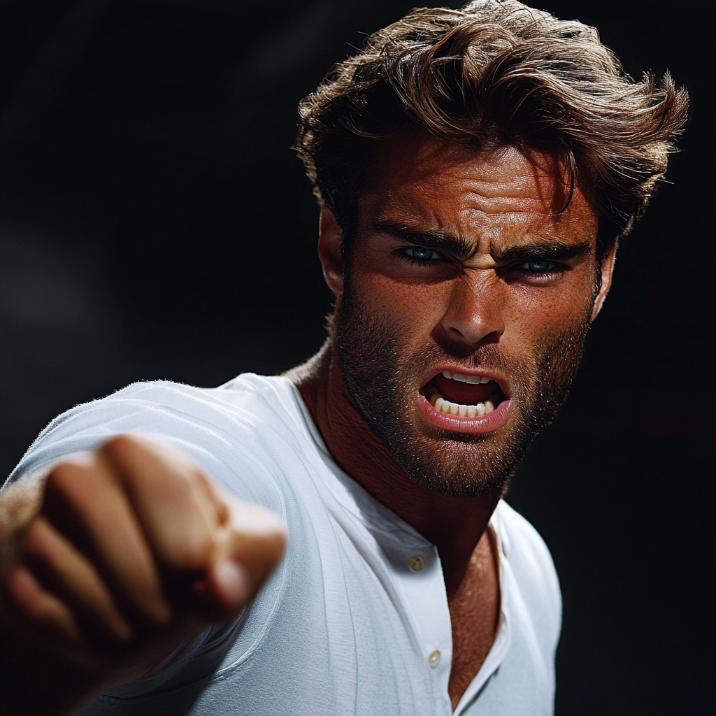 Un hombre furioso | Fuente: Midjourney