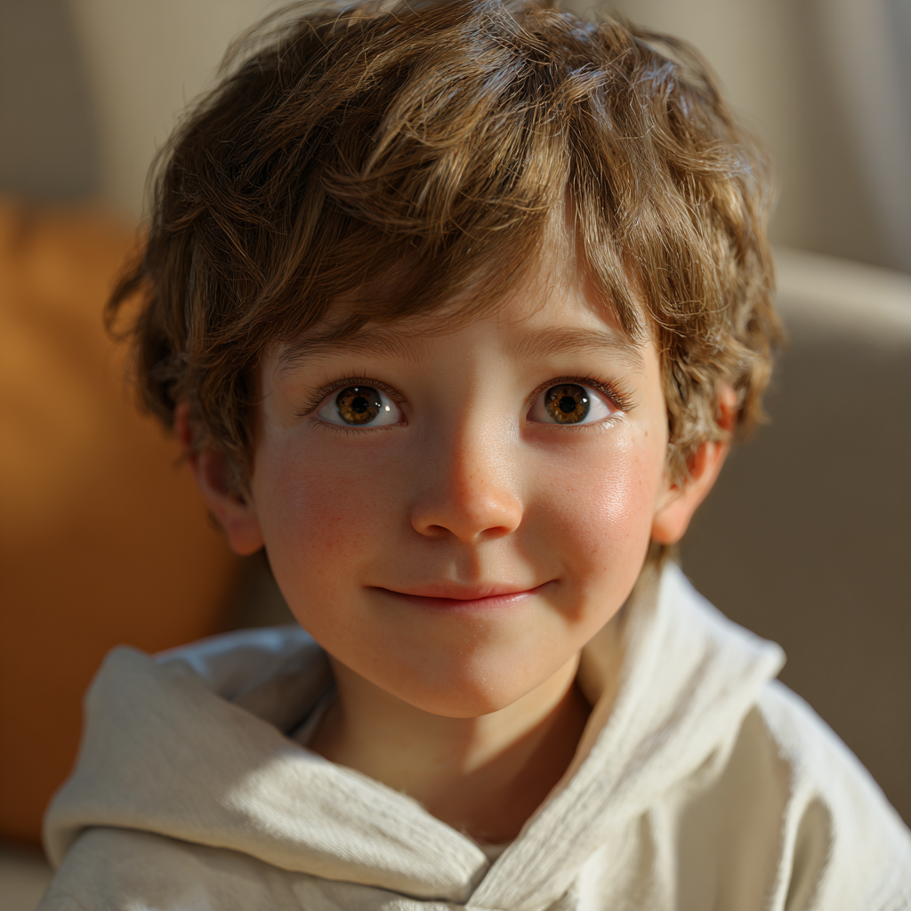 Un niño pequeño emocionado y sonriente | Fuente: Midjourney