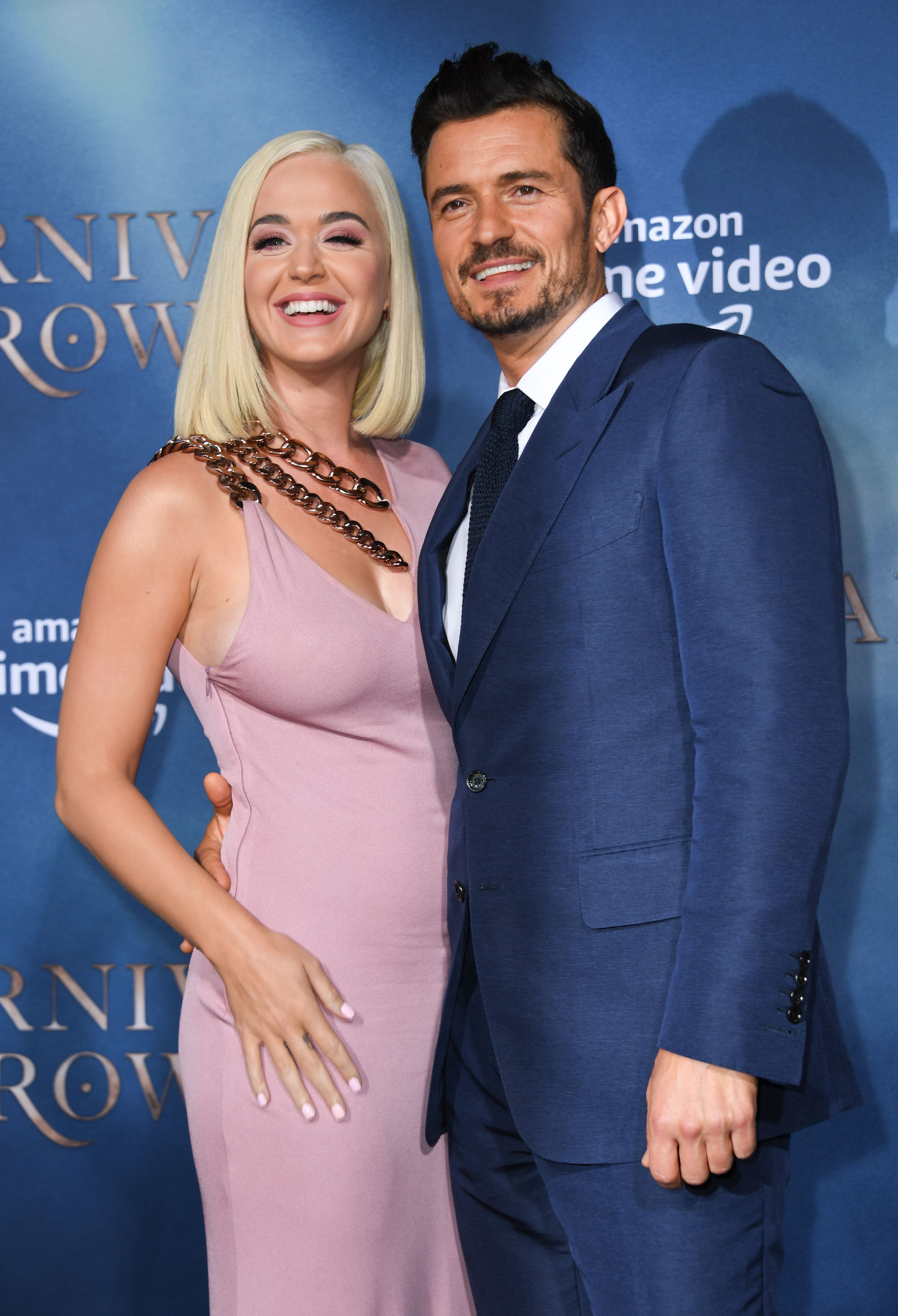 Orlando Bloom y Katy Perry llegan al estreno en Los Ángeles de la serie original de Amazon "Carnival Row" en el teatro TCL Chinese el 21 de agosto de 2019, en Hollywood. | Fuente: Getty Images