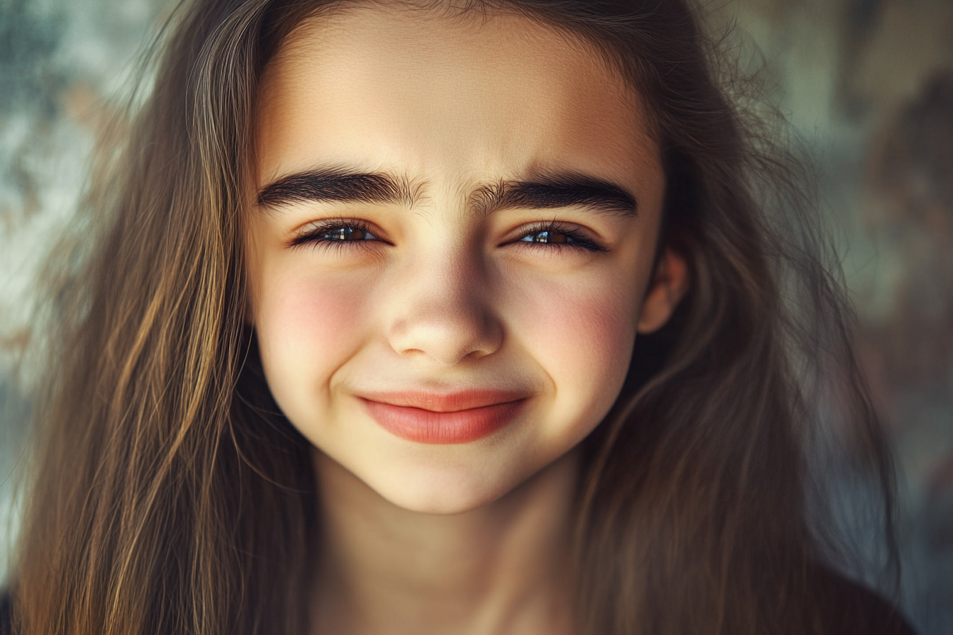 Una adolescente sonriendo torpemente | Fuente: Pexels