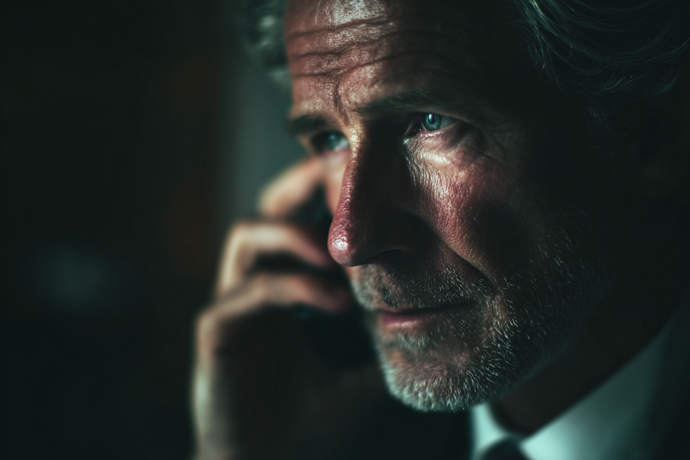 Un hombre hablando por teléfono | Fuente: Midjourney