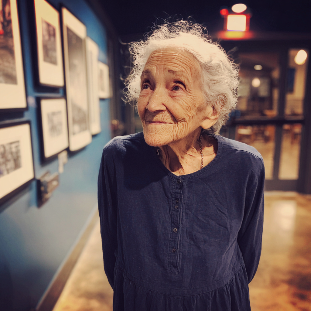 Una anciana emocional | Fuente: Midjourney