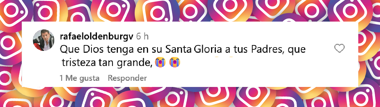 Comentario de un usuario en la foto compartida por Maya Berry Spear. | Fuente: Instagram/Maya Berry Spear.