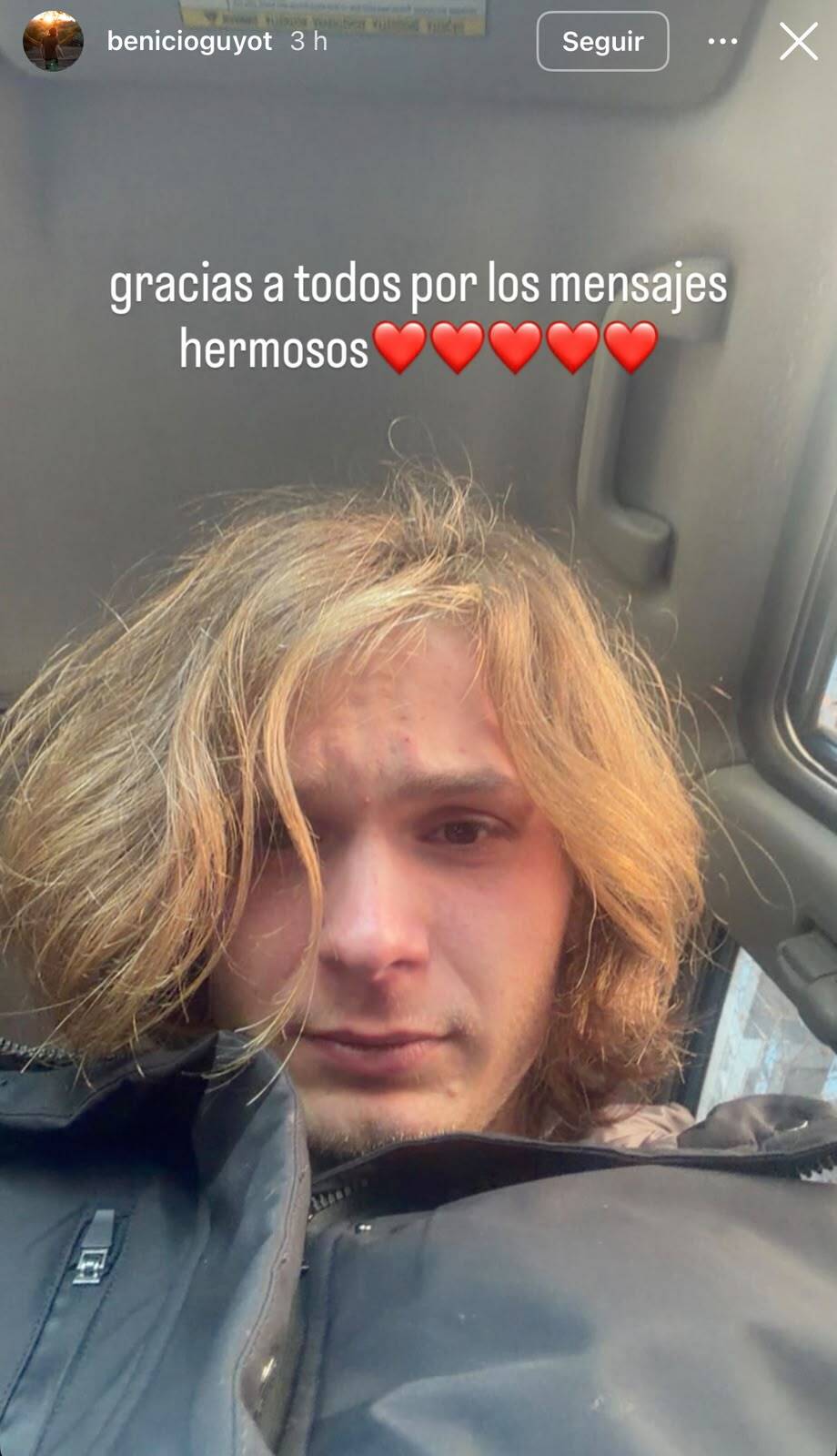 Benicio Guyot compartió un texto de agradecimiento por los mensajes recibidos tras el fallecimiento de su madre, Ernestina Pais | Fuente: Instagram Stories/benicioguyot