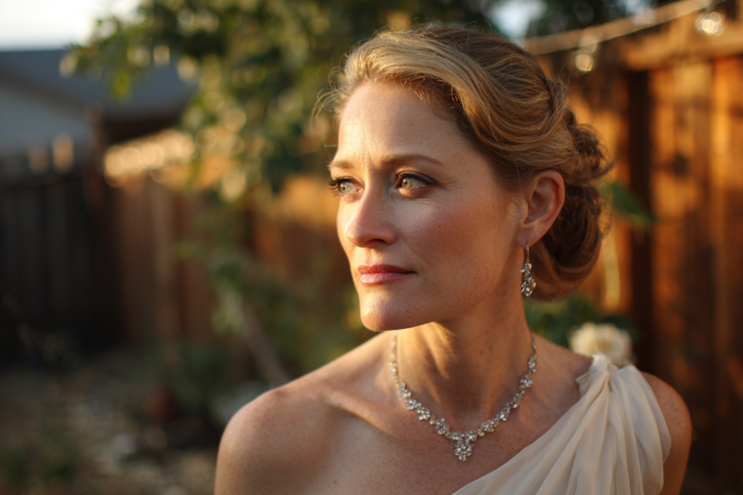 Una mujer de mediana edad con aspecto infeliz | Fuente: Midjourney