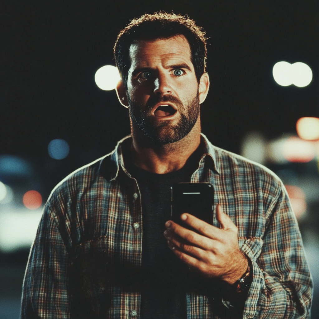 Un hombre boquiabierto | Fuente: Midjourney