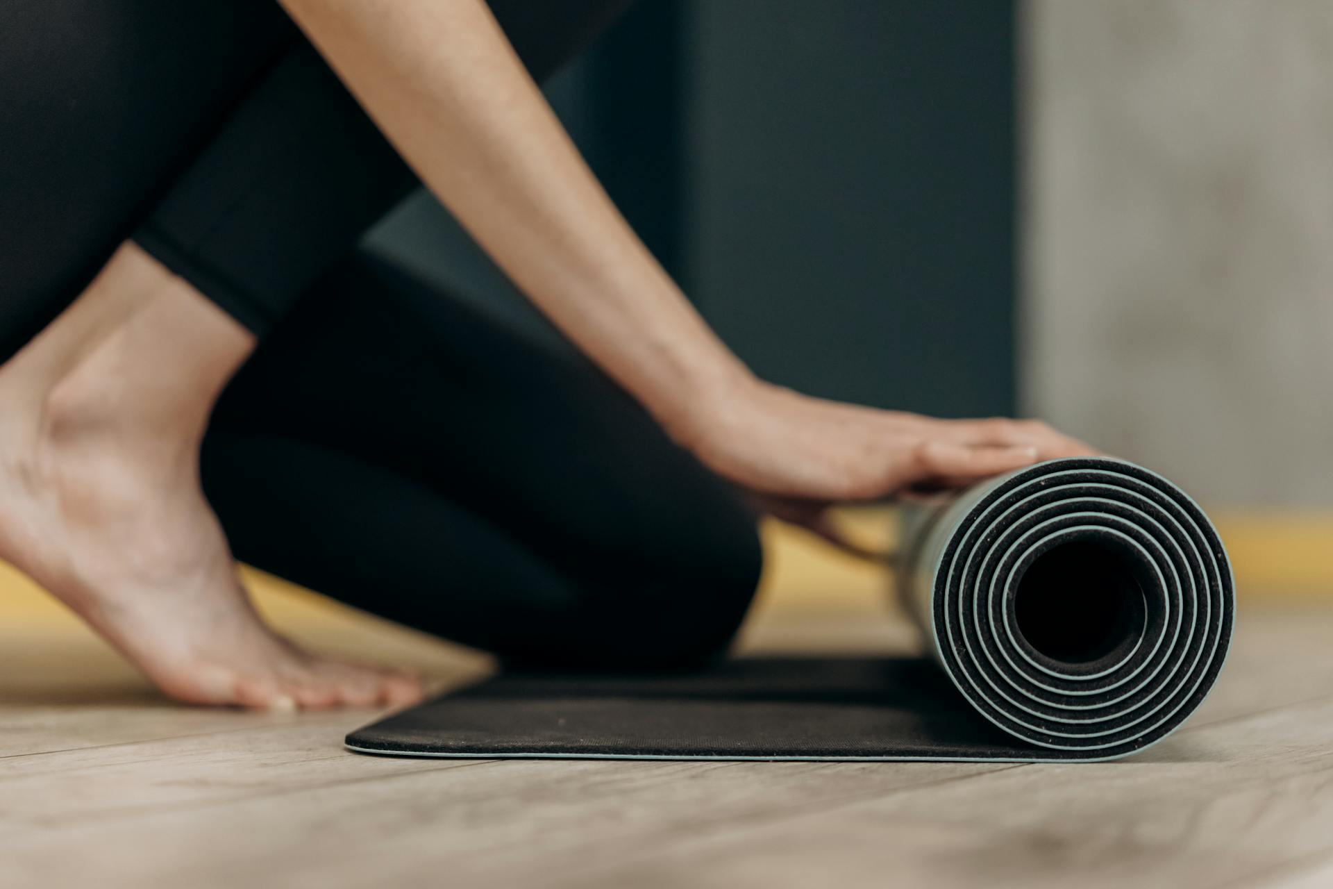Una esterilla de yoga | Fuente: Pexels