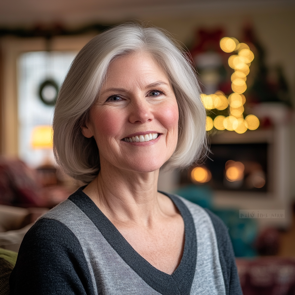 Una mujer mayor con una sonrisa| Fuente: Midjourney