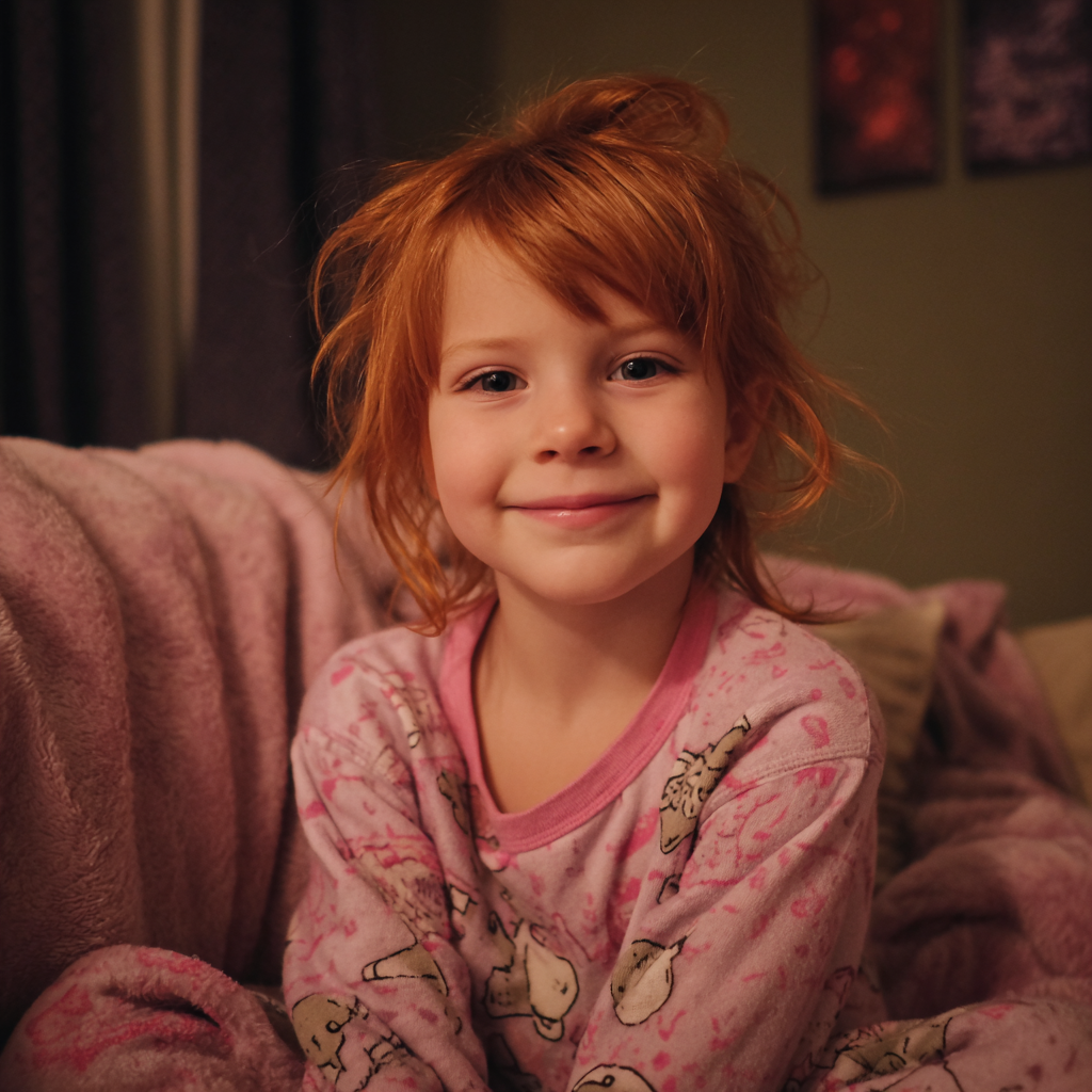 Una niña sonriente | Fuente: Midjourney