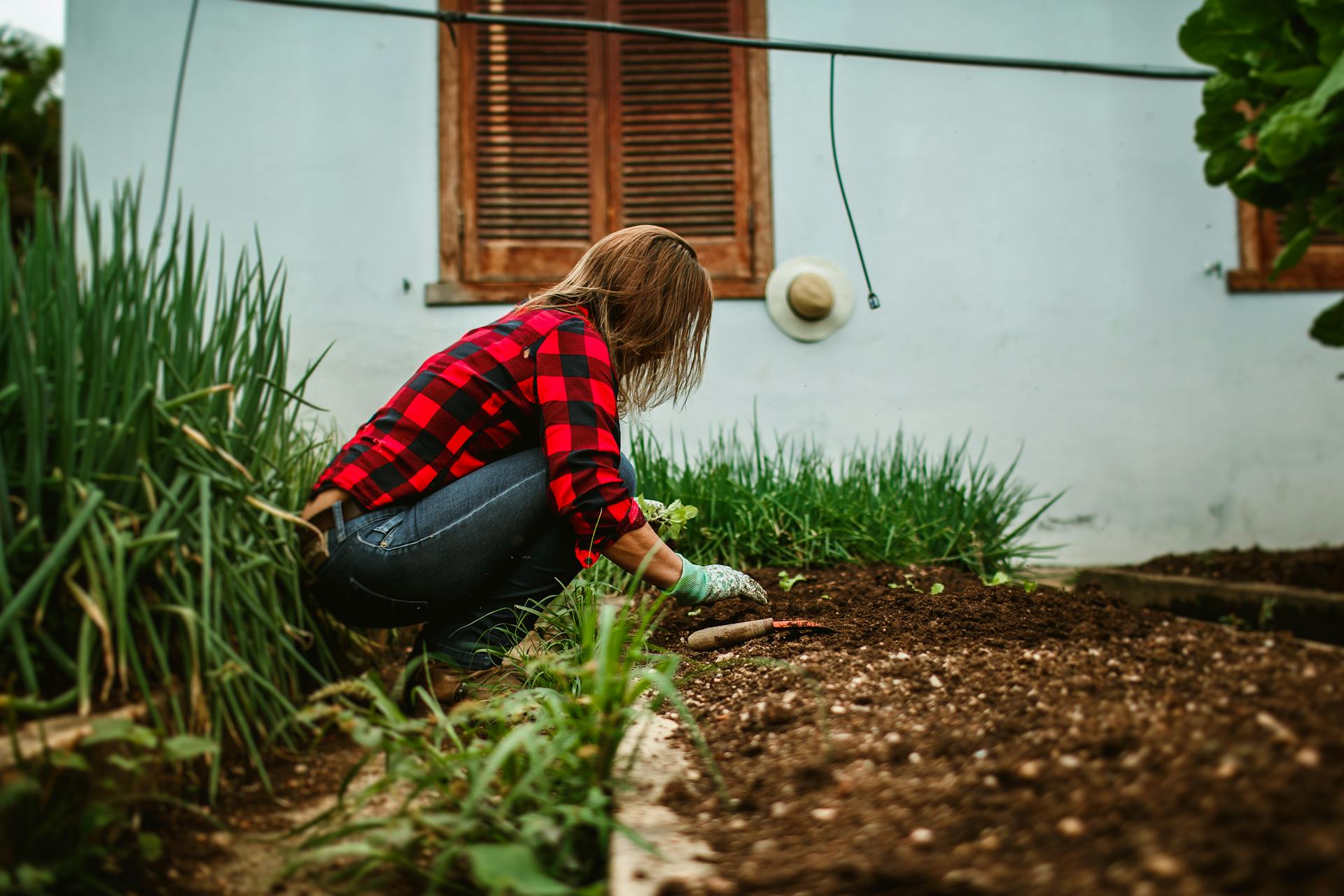 Una mujer trabajando en el jardín | Fuente: Pexels