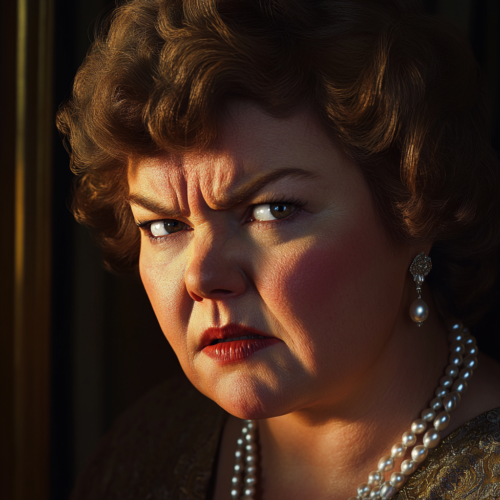 Una mujer de mediana edad mirando | Fuente: Midjourney