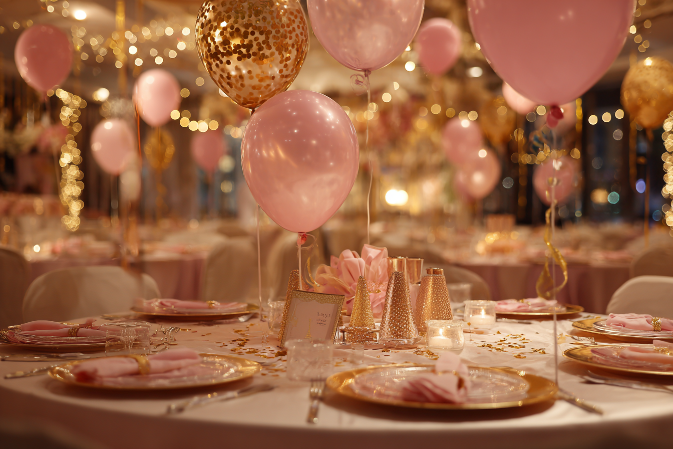 Decoración de fiesta de cumpleaños | Fuente: Midjourney