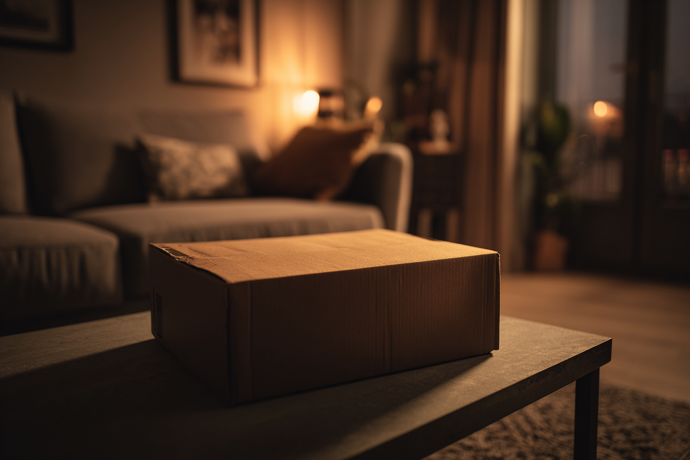 Una caja sobre una mesa | Fuente: Midjourney