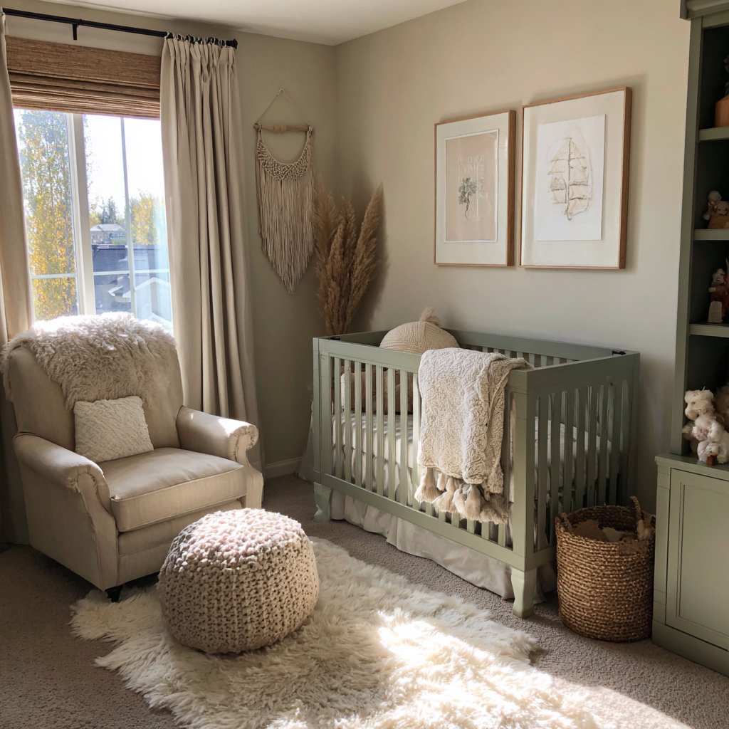 El interior de una habitación infantil neutra | Fuente: Midjourney