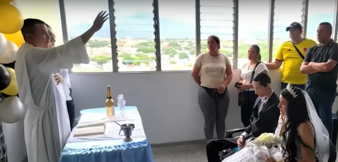Boda de Fabio Alexander Rangel Pinto y Leidy Paola León Rangel | Fuente: YouTube/RTA NOTICIAS CHANNEL