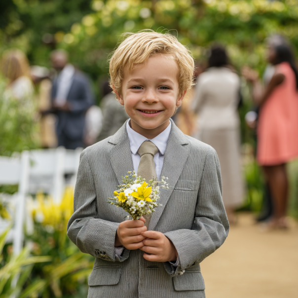 Un niño en una boda | Fuente: Midjourney