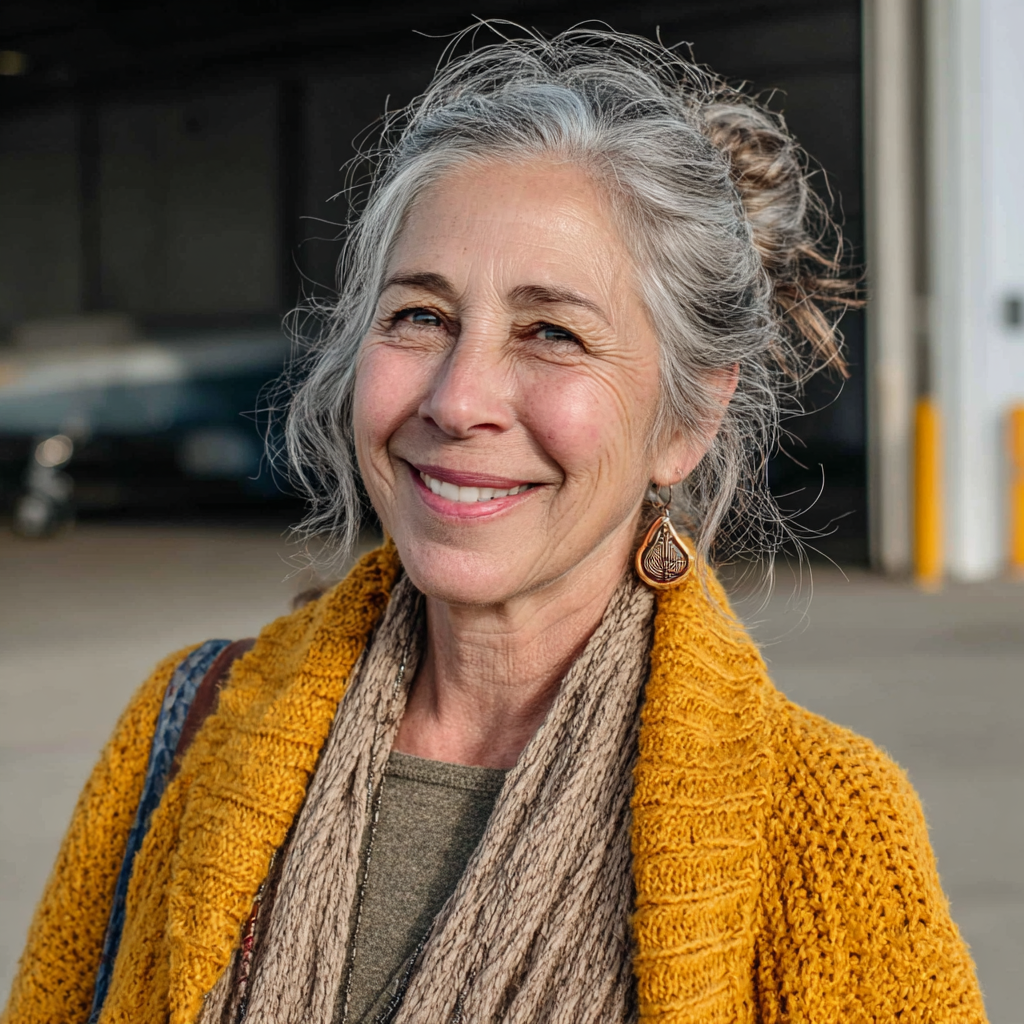 Una mujer mayor sonriente | Fuente: Midjourney