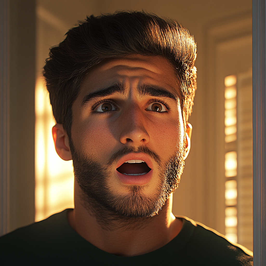Un hombre sorprendido | Fuente: Midjourney