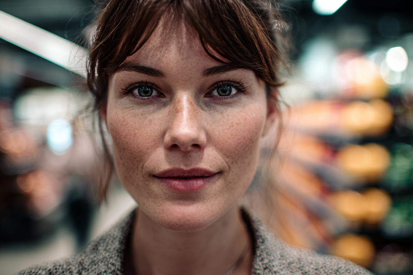 Una mujer mirando al frente | Fuente: Midjourney