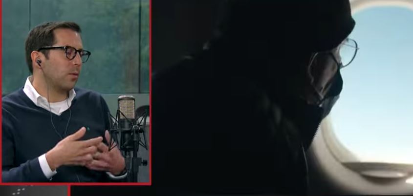 El director, Santiago Esteinau y una escena del documental sobre César Fierro | Fuente: YouTube/AristeguiNoticias