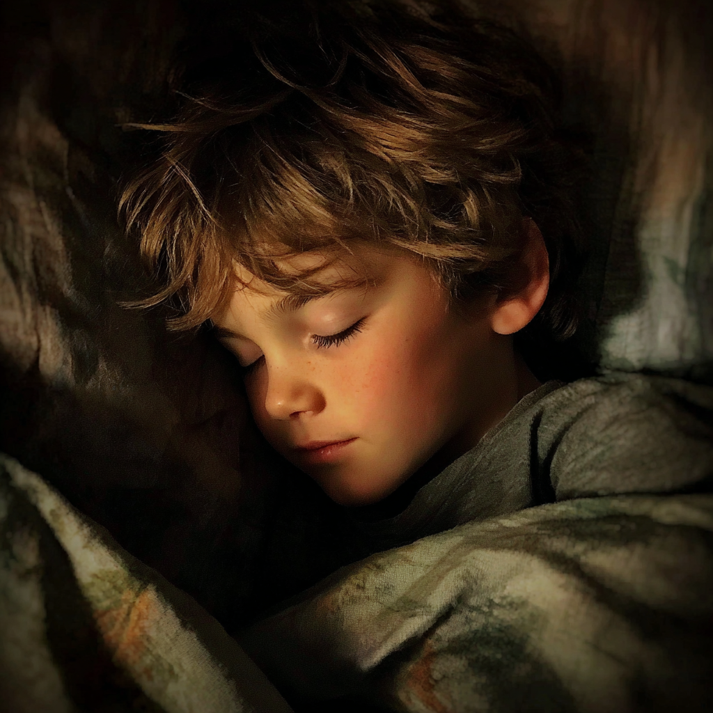 Un niño durmiendo | Fuente: Midjourney