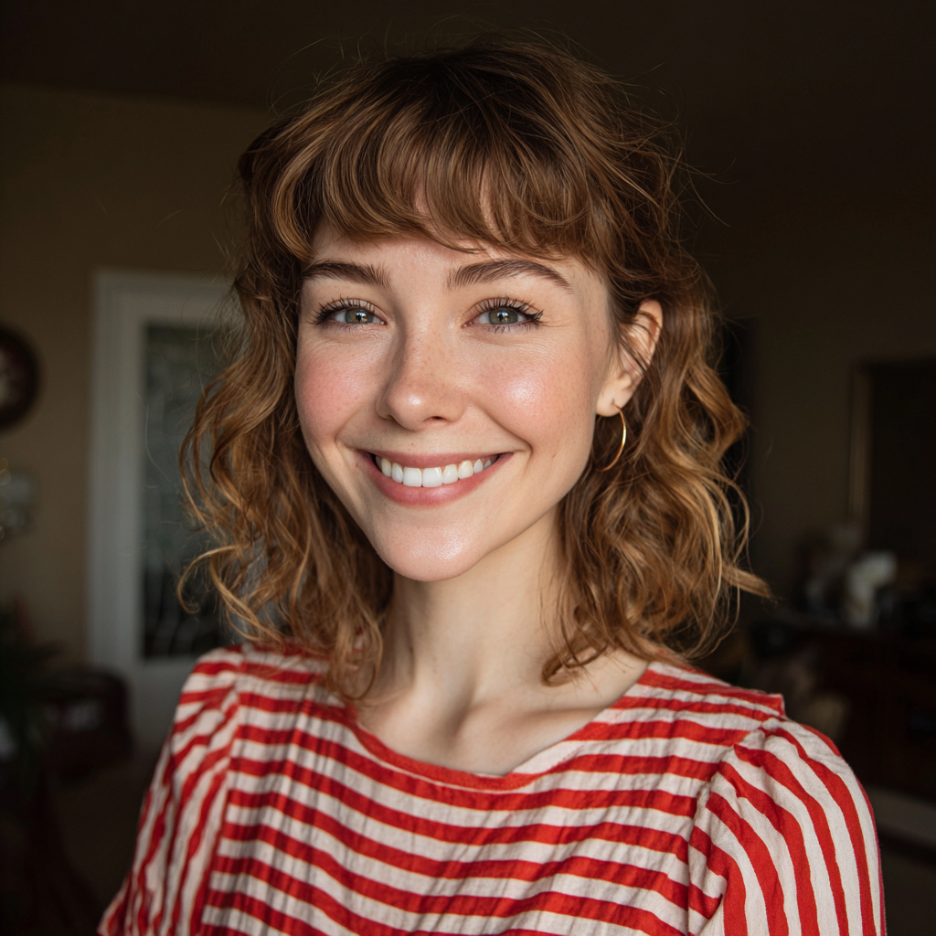 Primer plano de una mujer sonriendo | Fuente: Midjourney